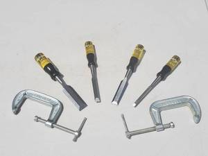 lot 14 image: Set of Very Sharp Woodworking Chisel Set and Woodworking Biscuits Lot