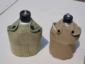 lot 41 image: (3) Vintage Boy Scout Canteens