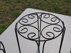 lot 49 image: (3) Wire Plant Stands