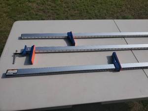 lot 52 image: (3) Aluminum Woodworking Clamps