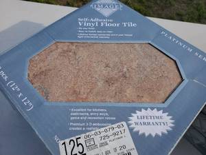 lot 59 image: (6) Unopened Boexes of Vinyl Flooring Squares