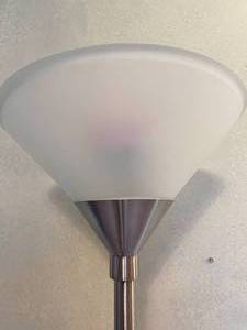 lot 83 image: Silver Floor Lamp With Glass Globe