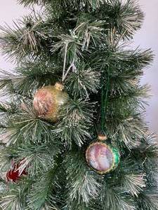 lot 116 image: 6 Foot Fiber Optic Lighted Christmas Tree w Two Smaller Trees