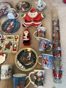 lot 141 image: Large Lot of Christmas Plates and Cups