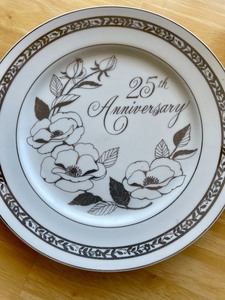 lot 177 image: 25th Anniversary Plate and Cup with a Saucer