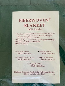 lot 201 image: Fiberwoven 100% Acrylic Full Sized Blanket
