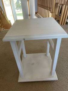 lot 241 image: Decorative Handmade White Wooden Table