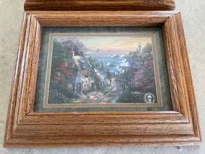 lot 245 image: 3 Thomas Kinkade Framed Art Pieces
