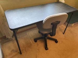 lot 248 image: Folding Table With Office Chair