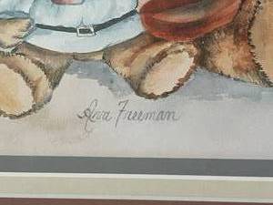 lot 258 image: Teddy Bear Framed Print by Ava Freeman