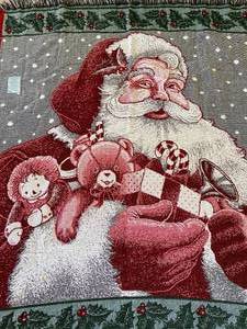 lot 331 image: Santa With His Bag of Toys Throw