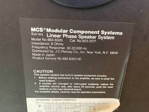 lot 347 image: 2 MCS Linear Phase Speakers