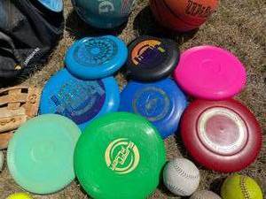 lot 367 image: Baseballs, Basketballs, Softballs, Frisbees, Baseball Glove & More