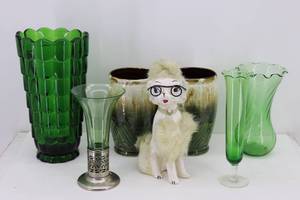 lot 26 image: Greenware Vases