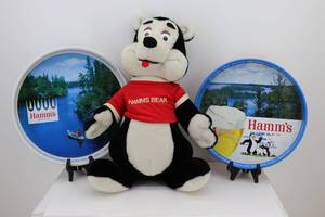 lot 47 image: Hamms Beer Trays & Bear