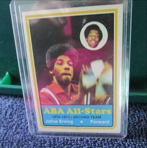 lot 12 image: 1973-74 Topps Julius Erving Card...