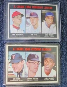 lot 38 image: 2  1967 Jim Kaat Topps Cards...