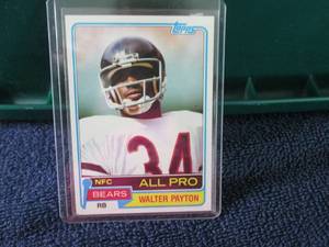 lot 43 image: 1981 Walter Payton Topps Card...