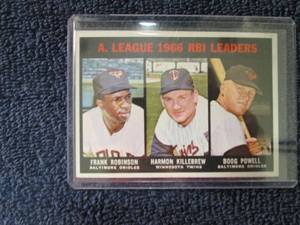 lot 57 image: 1967 Topps Harmon Killebrew RBI Lea...