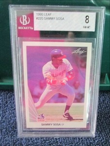 lot 70 image: 1990 Leaf Sammy Sosa Rookie Graded ...