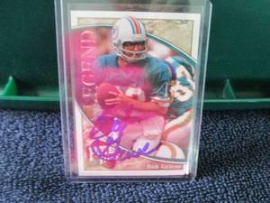 lot 78 image: Bob Griese Autograph Card w Certif...