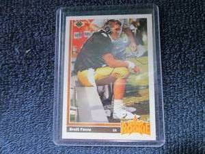 lot 100 image: 1991 Upper Deck Brett Favre Rookie ...