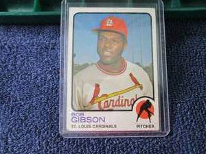 lot 111 image: 1973 Topps Bob Gibson Card...