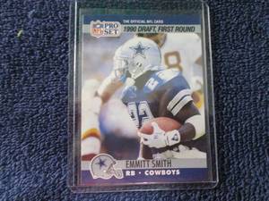 lot 130 image: 1990 Proset Emmitt Smith Rookie Car...