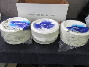 lot 179 image: 3- 125 ct Pks Dixie 8.5 inch Paper ...