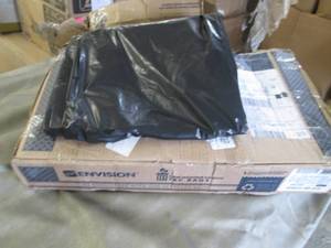 lot 186 image: Open Box of 65 gallon Trash liner...