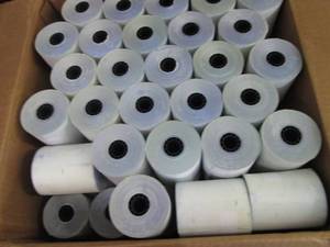 lot 202 image: Box of 2-ply 3.25 inch Register Tap...