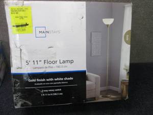 lot 219 image: Mainstays 511 Floor Lamp open box...