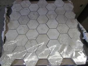 lot 291 image: 9 Sheets Decorative Porcelain Tile...
