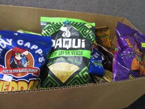 lot 300 image: Box of Assorted Bagged Snacks past ...