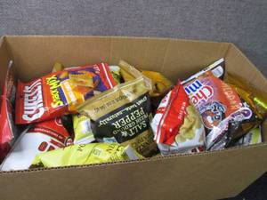 lot 301 image: Box of Assorted Bagged Snacks past ...