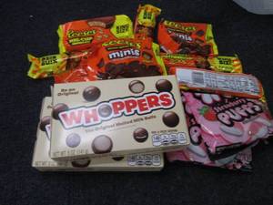 lot 333 image: Reeses, Whoppers, Strawberry Puffs...