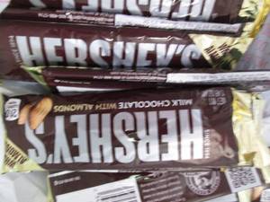 lot 410 image: Hershey Bars w Almonds...