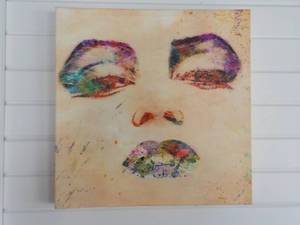 Marilyn Face on Canvas 18 square...