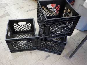 3 Plastic Milk Carriers...