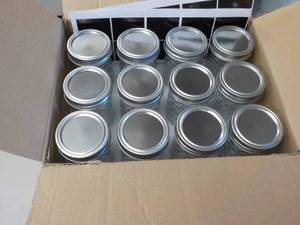 Box of 12 - 12 oz Jars with Lids...