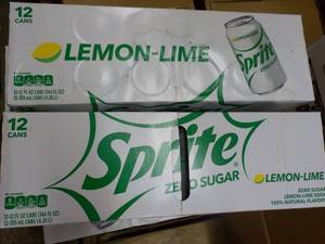 2 - 12 packs Sprite Lemon Lime Zero...