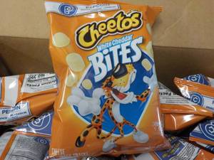 Case of Cheetos White Cheddar bites...