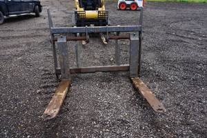 lot 10 image: JRB Brand Heavy Duty Wheel Loader 48 Pallet Fork Attachment