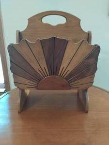 lot 44 image: Wood Magazine Rack