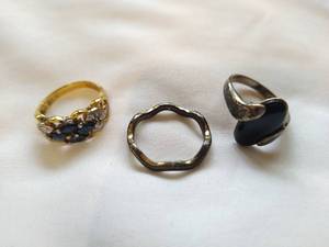 lot 67 image: Three Sterling Rings