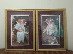 lot 91 image: Pair of Framed Angel Prints