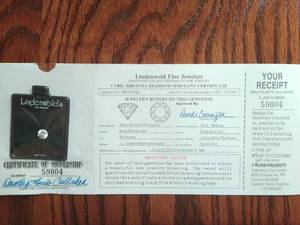 lot 245 image: 1 Carat Genuine Cubic Zirconia Round Brilliant
