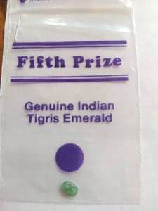 lot 249 image: Genuine Indian Tigris Emerald Gemstone