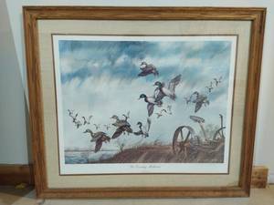 lot 157 image: Framed Donald w. BLAIS Art