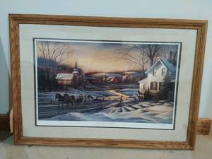 lot 160 image: Framed Terry Redlin Art